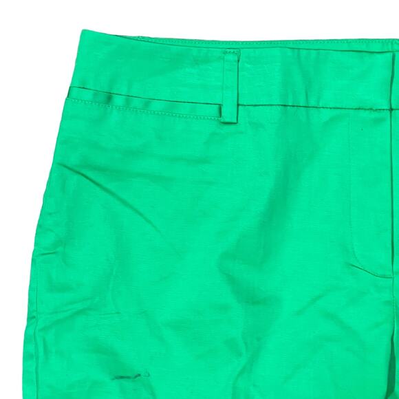 NY&Co Kelly Green Sateen 7th Avenue Crop Straight Leg Chino Pants Size 14 New - Picture 4 of 8
